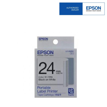 Epson LC-6WBD LabelWorks Tape - 24mm Black on White Tape EOL 02/09/2016