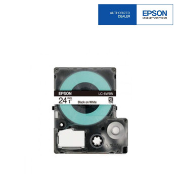 Epson LC-6WBN LabelWorks Tape - 24mm Black on White Tape (Item No: EPS LC-6WBN)- While stock last EOL 20/6/2016
