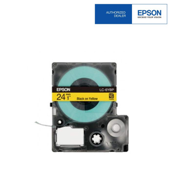 Epson LC-6YBP LabelWorks Tape - 24mm Black on Yellow Tape (Item No: EPS LC-6YBP) EOL 02/09/2016