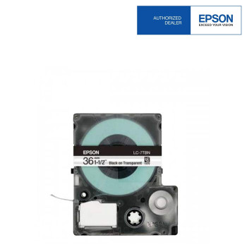 Epson LC-7TBN LabelWorks Tape - 36mm Black on Transparent Tape EOL 02/09/2016
