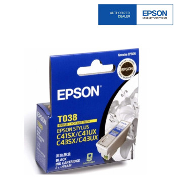 Epson T038 Stylus Black Ink Cartridge (Item No:EPS T038190) EOL 11/08/2016