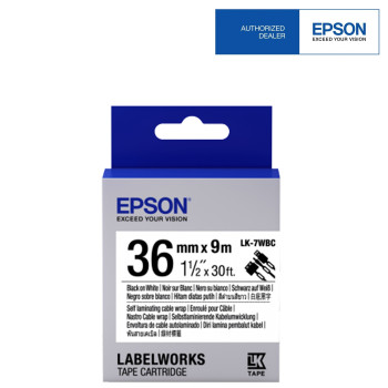 Epson Label Cartridge Cable 36mm Black/White