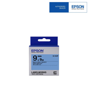 Epson LK-3LBP 9 mm Black on Blue Tape
