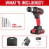 16.8V Double Speed Brushless Cordless Drill with 1 Battery - Original HABO 48VF Handheld Electric Drill - FREE Drill Storage Box, FREE Drill Bits