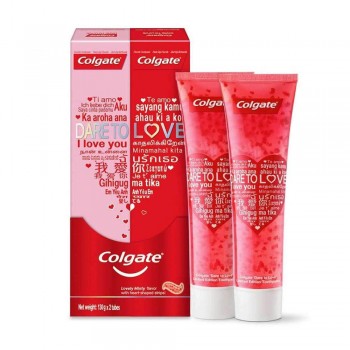 Colgate Dare to Love Limited Edition Heart Toothpaste Value Pack 2 x 130g