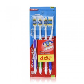 Colgate Extra Clean Toothbrush Value Pack Medium x 4 pcs