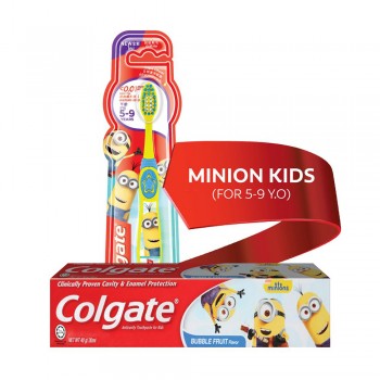 Colgate Kids Minion Toothpaste 40g + Toothbrush 5-9 Years Valuepack