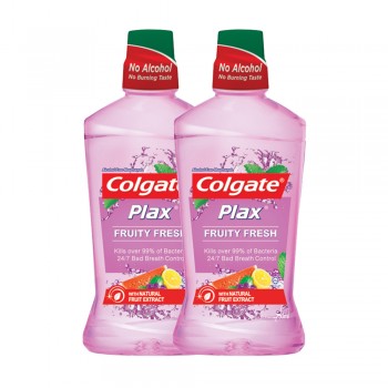 Colgate Plax Fruity Fresh Mouthwash Value Pack 750ml x 2