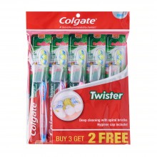 Colgate Twister Toothbrush Value Pack Soft x 5 pcs