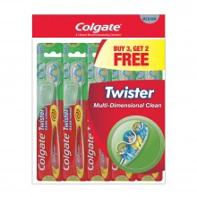 Colgate Twister Toothbrush Value Pack Medium x 5 pcs
