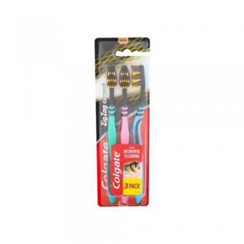Colgate ZigZag Charcoal Toothbrush Value 3 pack