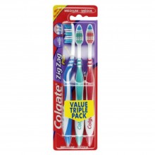 Colgate ZigZag Toothbrush Value 3 Pack (Medium)