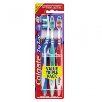 Colgate ZigZag Toothbrush Value 3 Pack (Medium)