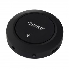 Orico OPC-5US 5 Port (2.4A & 3 x 1.0A) Charging Hub with QI Wireless Charging - Black