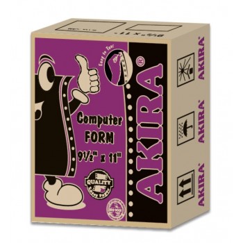 Akira Purple Ncr 2Ply W 9.5" X 11" (500Fans 2Up)