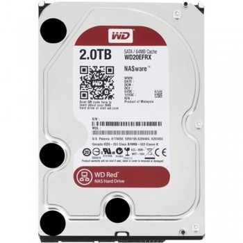 Western Digital Red 2TB NAS Hard Disk Drive - 5400 RPM Class SATA 6 Gb/s 64MB Cache 3.5 Inch - WD20EFRX