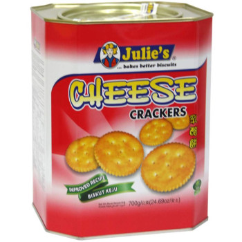 JULIE'S CHEESE CRACKERS (TIN)700G (Item No: E04-25) no more production 29/11/2016