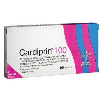 Cardiprin Aspirin Tablets 100mg 90's