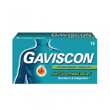 Gaviscon Peppermint Tablets 250mg x 16's