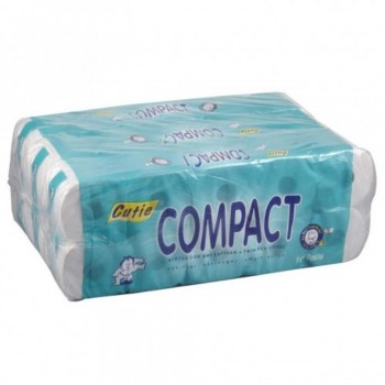 Cutie Compact Twin Ply Tissue Roll - 3 x 10 Rolls