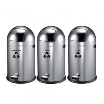 Stainless Steel Foot Pedal Bin (40L) RECYCLE-227/SS (Item no: G01-154)