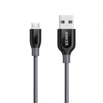 Anker A8142 PowerLine+ Micro USB (3ft/0.9m) Grey with Offline Packaging V3 (848061050240)