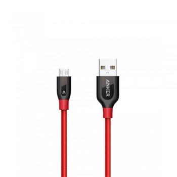 Anker A8142 PowerLine+ Micro USB (3ft/0.9m) UN Red with Offline Packaging V3 (848061038309)