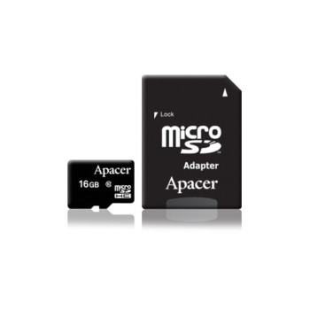 Apacer Micro SDHC Class 10 Memory Card - 16GB (Item No: APACERMI16CL10) EOL 22/09/2016