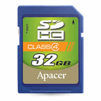 Apacer SDHC Class 4 Memory Card - 32GB (Item No: APC SDHC 32CL4) EOL-17/10/2016