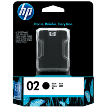 HP 02 Black Ink Cartridge (C8721WA) EOL-29/11/2016