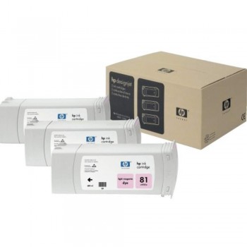 HP 81 Dye Cartridges (3-pack) 680-ml - Light Magenta (C5071A)