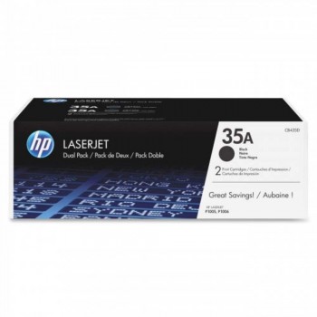HP 35AD Black Dual Pack LaserJet Toner Cartridges (CB435AD)