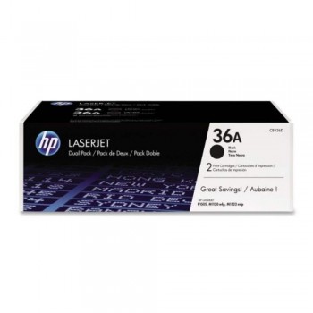 HP 36AD Black Dual Pack LaserJet Toner Cartridges (CB436AD)
