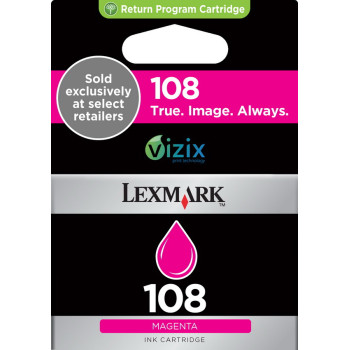 Lexmark InkJet 108 magenta Return Program Ink Cartridge Standard Yield