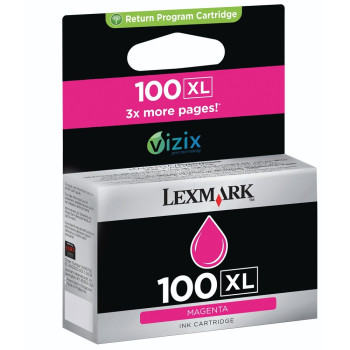 Lexmark Inkjet 100XL Magenta Return Program Ink Cartridge High Yield