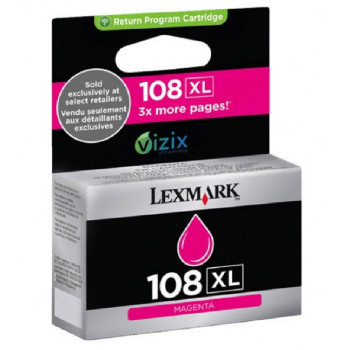 Lexmark Inkjet 108XL Magenta Return Program Ink Cartridge High Yield