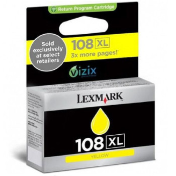 Lexmark Inkjet 108XL Yellow Return Program Ink Cartridge High Yield