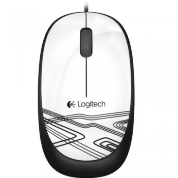 Logitech Mouse M105 - Wired Optical Mouse WHITE