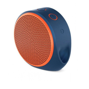 Logitech X100 Mobile Wireless Speaker - Blue Housing with Orange Grill (item No: D06-20OR)