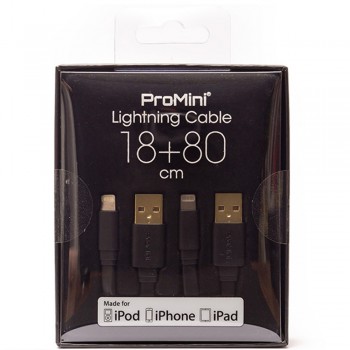 Magic Pro - ProMini Lightning Cable 18cm + 80cm - Black