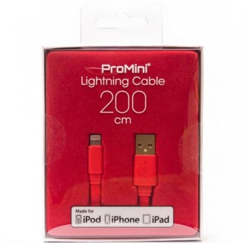 Magic Pro - ProMini Lightning Cable 200cm - Red 