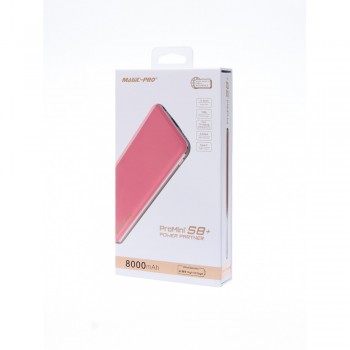 Magic-Pro ProMini S8+ 8000mAh Power Bank - Pink