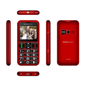 McMillion CareOne Big Button Elderly Phone - 2.2" color display, Dual SIM, VGA Camera, 800mAh, red