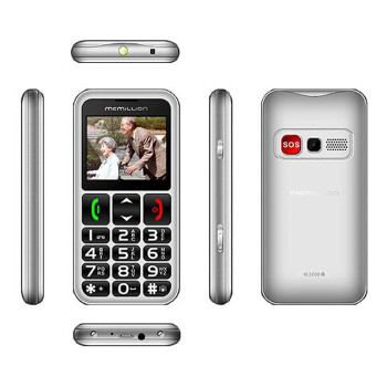 McMillion CareOne Big Button Elderly Phone - 2.2" color display, Dual SIM, VGA Camera, 800mAh, Silver
