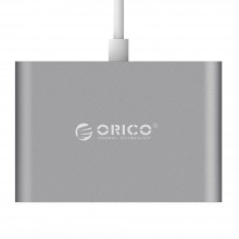 Orico RC3A USB 3.1 Gen 1 Type C Aluminium Hub: 1x Type C with PD, 3x USB Type A - Space Grey