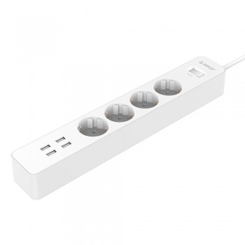 Orico Universal Power Surge Protector 4 Socket with 4 USB Charging Port