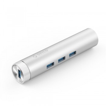 ORICO ARH3L Aluminium USB3.0 3-Port Hub with Gigabit Ethernet Adapter (Item No: D15-26)