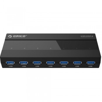 ORICO H727RK-U3 7 Ports USB3.0 Hub with 12V2.5A Power Adaptor (Black) (Item No: D15-67)