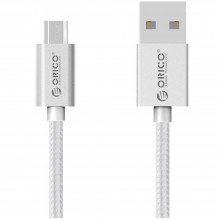 Orico EDC-10 1M Strong Nylon Braided Micro USB Fast Charging Data Cable - Silver (Item No: D15-62)