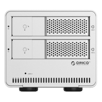 Orico 9528RU3 2 Bay 3.5" USB3.0 SATA HDD External Enclosure with RAID - Silver
